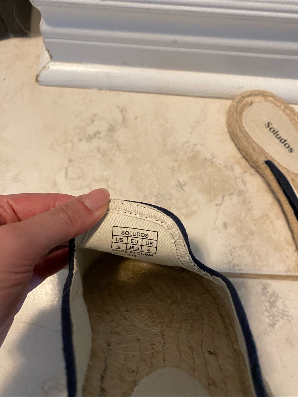 Soludos Navy Floral Embroidered Espadrilles - Picture 2 of 3